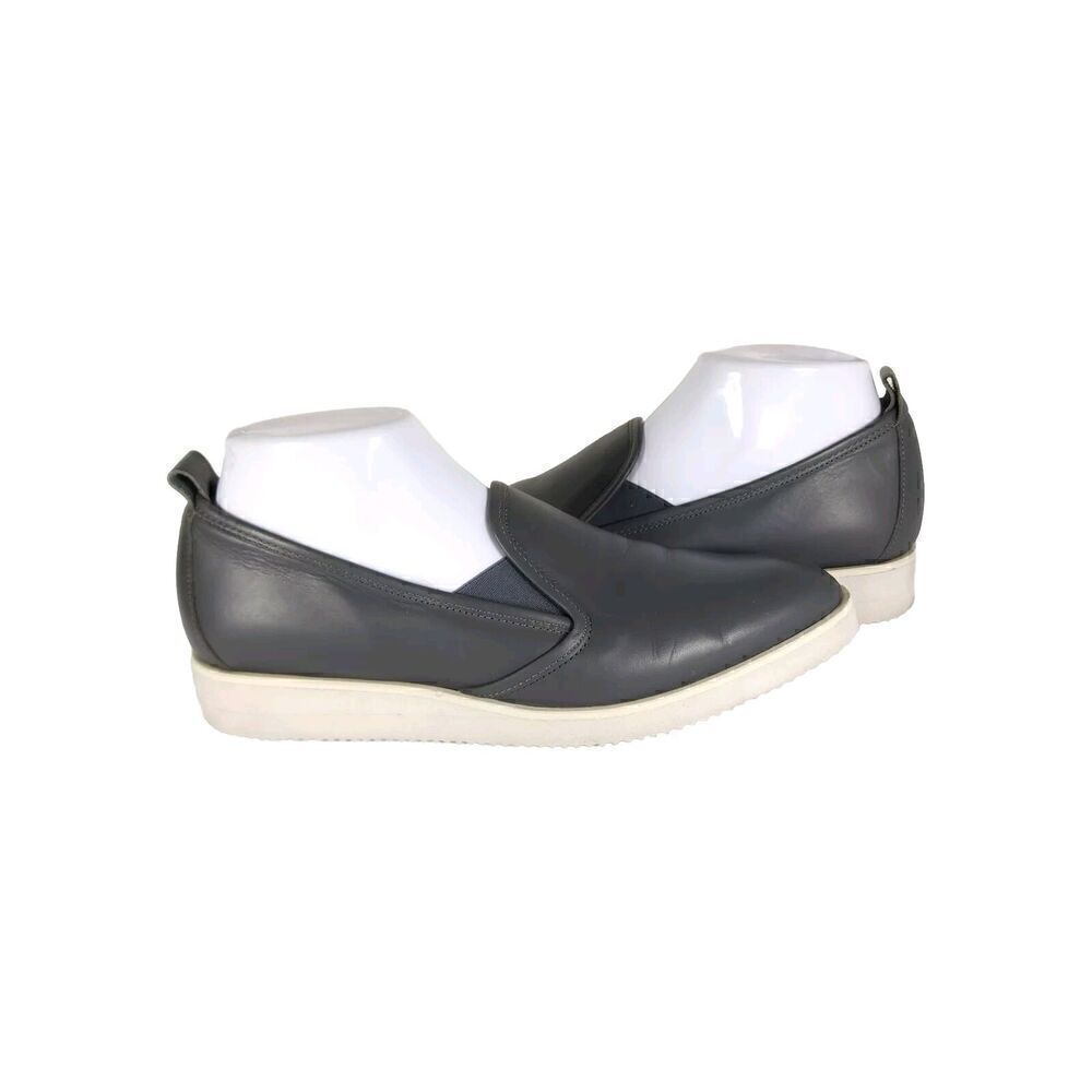 Everlane Women's The Street US 9 Dark Gray Leather Slip On Loafer Shoes Italy